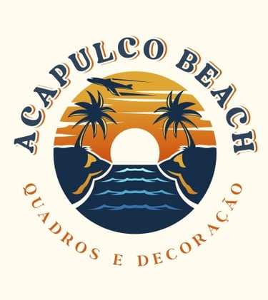 a logo for a beach resort in the middle of the ocean