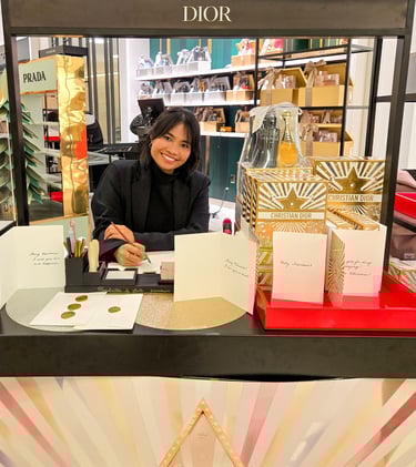 On-site calligraphy for brand activation by NYC live event artist