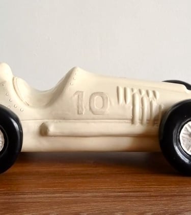 ceramique poterie clay legendary car, unique sculpture