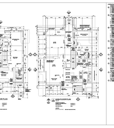 Permit drawings for architectural projects in San Fernando Valley