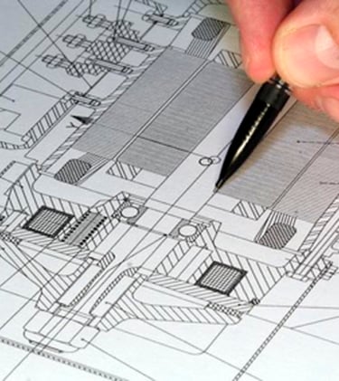 Technical drawings for building design in San Fernando Valley