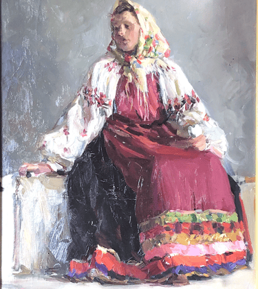 obra de boris vladimirovich alekseev de 195  óleo sobre lienzo retrato