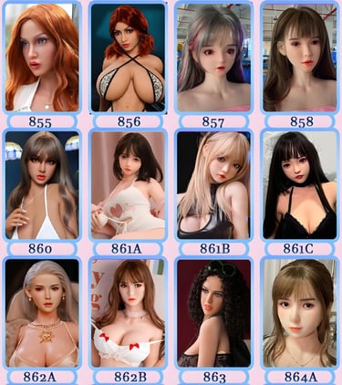 visages poupée sexdoll silicone DDF
