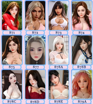 visages poupée sexdoll silicone DDF