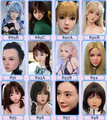 visages poupée sexdoll silicone DDF