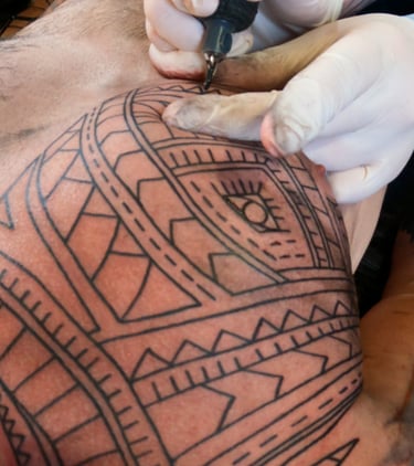 Solid Line work tattoo