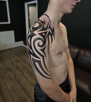 Large tribal tattoo