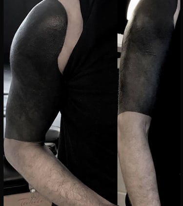 Blackout sleeve tattoo