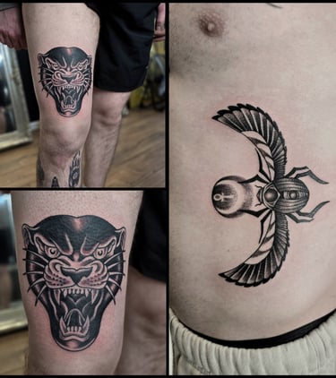 Traditional black tattoos