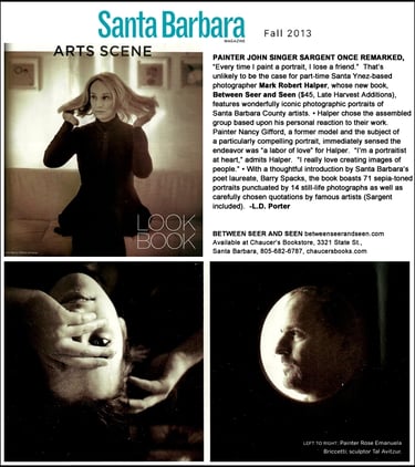 Article in Santa Barbara magazine with artist Tal Avitzur.