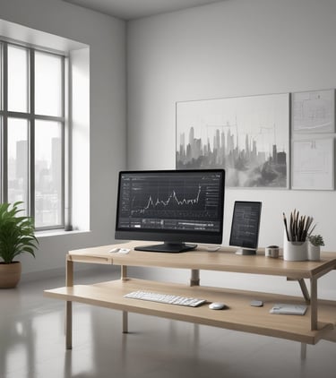 Team of marketing consultants collaborating enthusiastically around a table with laptops and coffee.