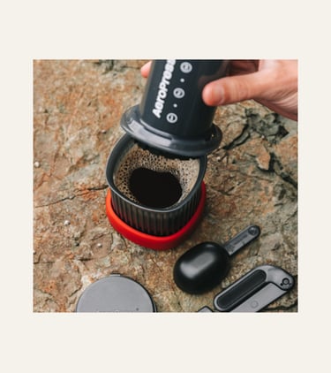AeroPress Go, Extra Small Portable Coffee Maker Kit, Travel, Hiking & Camping, All-in-1 French Press