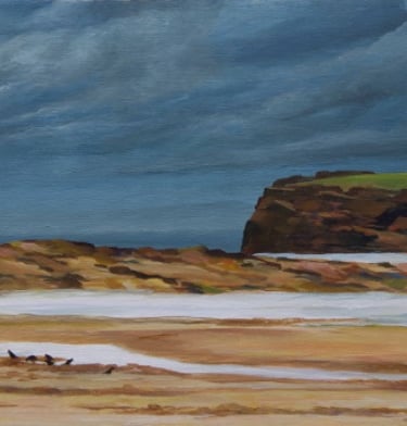 "Prospero's Shore" Acrylic  17" x 36" $1100.00
