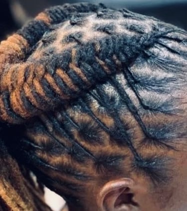 side profile of dreadlocks