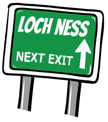 a green sign with a white arrow pointing up to the left side of the sign