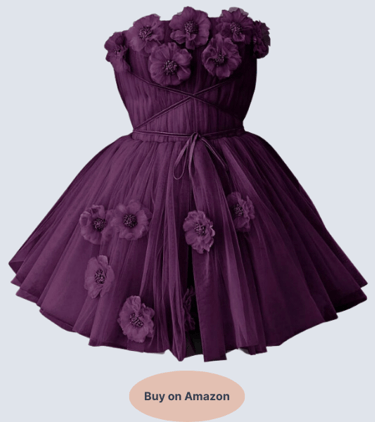 Strapless Tulle Short Homecoming Dresses for Teens Flowers A Line - Plum