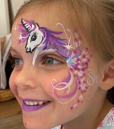 Maquillage licorne pour fille