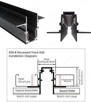 Recessed Magnetic Track Type B