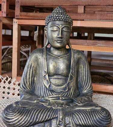 Concrete stone Buddha statue