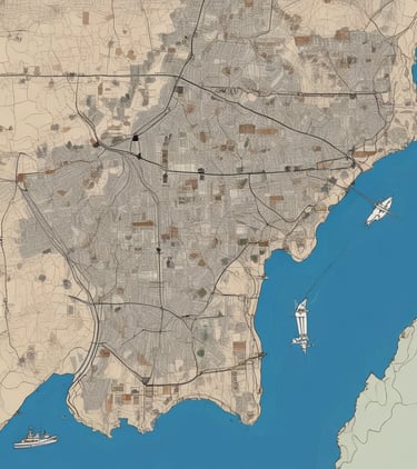 Aerial view of a sprawling industrial park with modern factories and green spaces.
