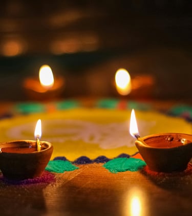 candles burning during meditation and symbolizing sacredness