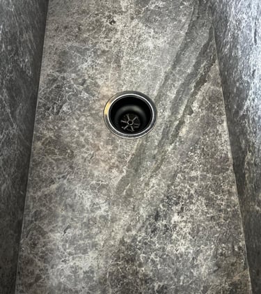 Drilling holes in stone for tap outlets in a kitchen renovation