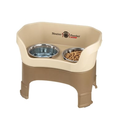 elevated dog food and water bowl set, stainless steel dog bowls, elevated dog bowls