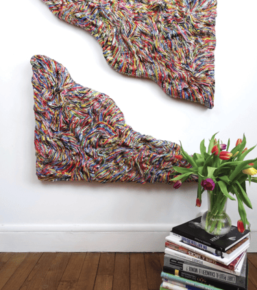 toile en papier recyclé Hélène Siellez
