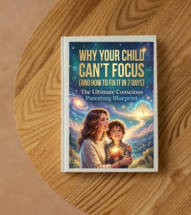 Why Your Child Can’t Focus conscious parenting book on a wooden table.