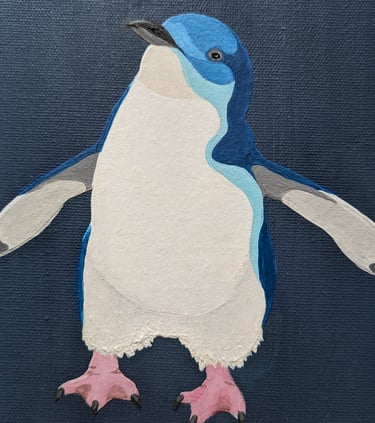 6" X 8" acrylic painting recreated from a cartoon submitted by the client. 1.38 depth gallery canvas.