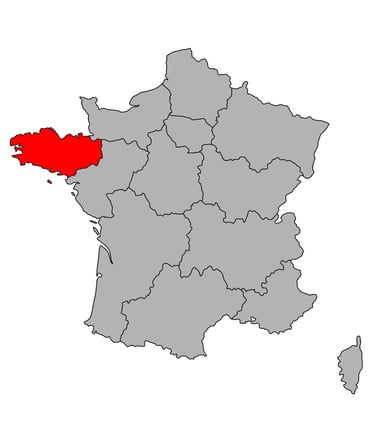 France map - Brittany