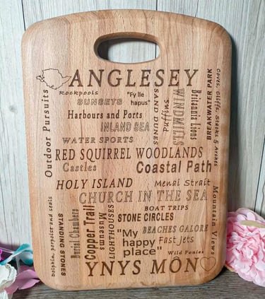Engraved wooden cutting board
