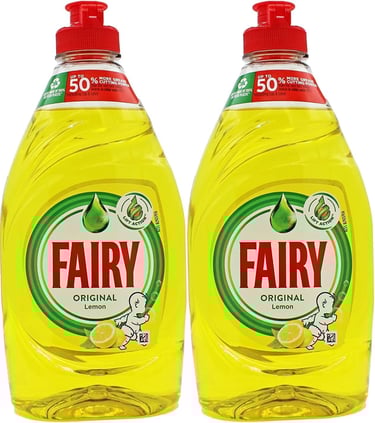 a pair of fairy soaps with a bottle of fairy soap