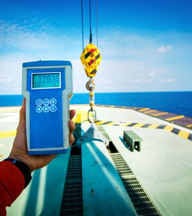 offshore crane load test, vessel crane