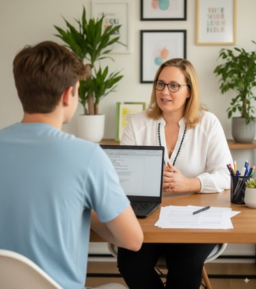marie coach un jeune étudiant