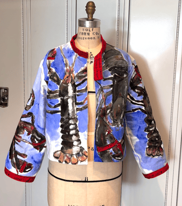 "Lobster Jacket" - Drawing 3 Midterm, Acrylic on Duck Canvas