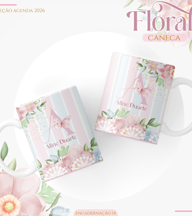 Caneca Personalizada com Inicial do nome combinando com agenda