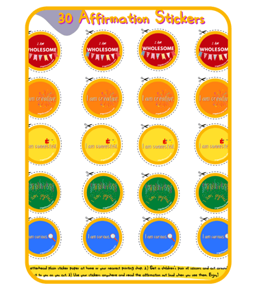 A cover of a sticker sheet.