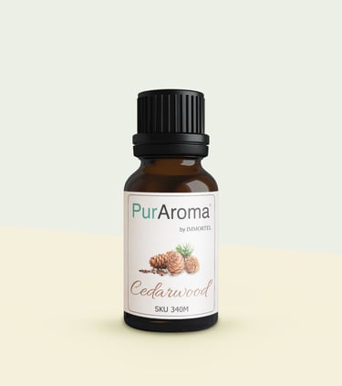 PurAroma Cedarwood essential oil 10ml bottle