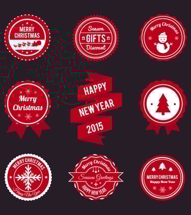 Étiquettes cadeaux autocollantes