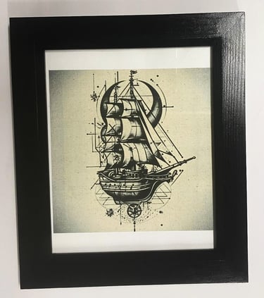 Oleo print  Wall Art . Modern Wood  Wall Art., this product is manufactured to order.