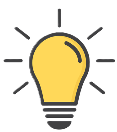 light bulb as vision icon