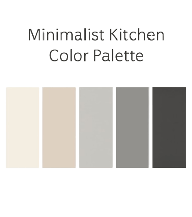 Minimalist Kitchen Color Palette with White, Beige, and Soft Gray Tones