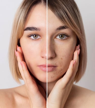 microneedling before and after removed scars