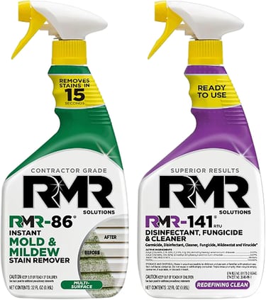 RMR Brands DIY Mold & Stain Remover Bundle, Complete Mold Killer & Mildew Prevention Kit, Disinfecta