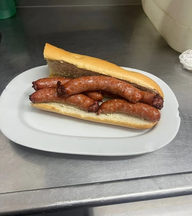 montado de salchichas frescas