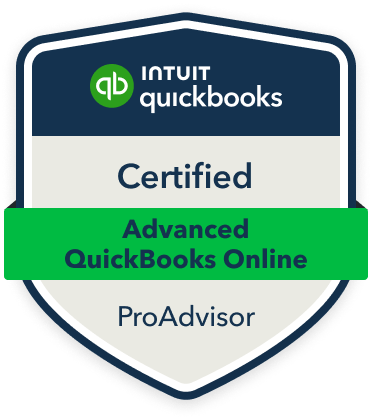 QuickBooks Online Advanced ProAdvisor certification badge, indicating expertise QuickBooks Online