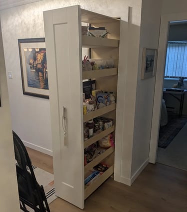 Rollout Pantry finished, and filled with plenty of room to spare for more