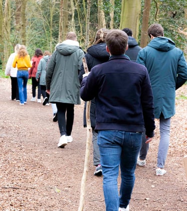 a team on their nature quest  with Dorchess from Awe Academy