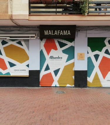 graffiti mural en persiana Malafama Valencia